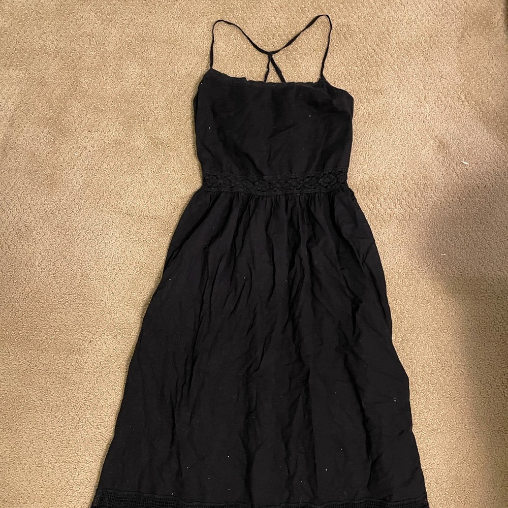 black midi dress